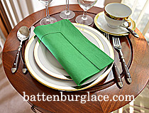 Mint Green Hemstitch Dinner Napkin. 18"x18"